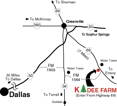 Map to Kadee Farm